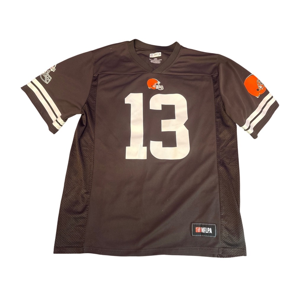 NFL Mens Brown Odell Beckham Jr #13 Cleveland Browns Jersey Shirt, Size L